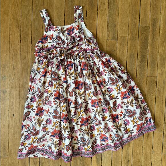 Anokhi Koki Girls Floral Print Cotton Sundress Size 6-7 - Picture 2 of 6